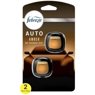 Imagem de Febreze AUTO Air Freshener Vent Clip Ember, 07 oz. Car Vent Clip, Pack of 2 (AMBER)