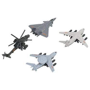 Imagem de GOWENIC Brinquedos de Modelo de Aeronave de Mini Simulação de Liga para Meninos, Brinquedos de Avião Retrátil para Crianças, Conjunto de Modelo de Aeronave 4pcs para Adereços de Jogo de Dramatização