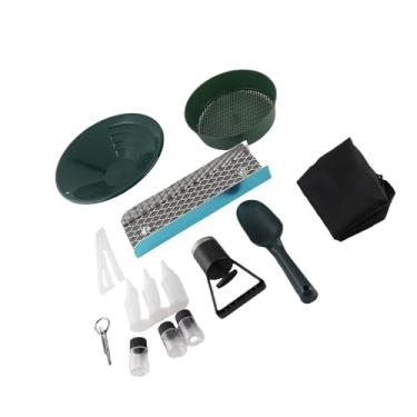 Imagem de YWBL-WH Kit de Caixa de Eclusa de Ouro de 12 Polegadas Com Mochila, Equipamento de Prospecção de Liga de Alumínio para Dragagem de Riachos de Rios, Design Compacto e Leve para Fácil Transporte e