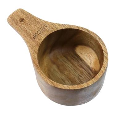 Imagem de Tighall 1 pacote 1/2 colher de café moída de madeira, colher de sal de banho multiuso, medida para grãos moídos, chá ou arroz, colher de faia artesanal (1 pacote, faia-1/2)