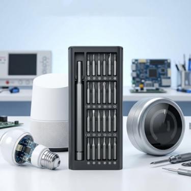 Imagem de Conjunto de chaves de fenda de precisão profissional, kit de reparo 25 em 1 para telefones, laptops, relógios, campainhas e muito mais