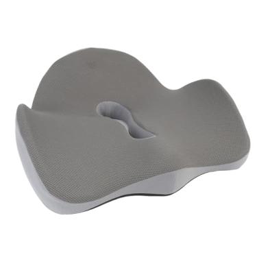 Imagem de Yinhing Almofada de Assento de Espuma Viscoelástica Suporte Ergonômico Recuperação Lenta Cadeira de Escritório Confortável Almofada de Assento de Carro para Longas Sessões Sentadas (Cinza)