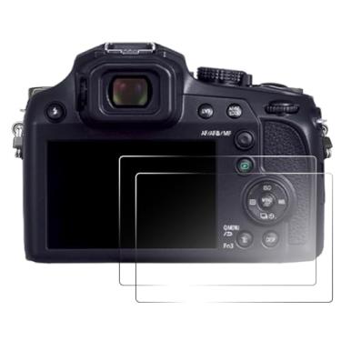 Imagem de pssped 2 peças protetoras de tela compatíveis com câmera Panasonic Lumix FZ82, película de tela de vidro temperado de dureza 9H de 0,25 mm, antirarranhões e impressões digitais