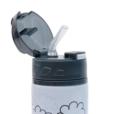 Imagem de Garrafa de Alumínio Infantil 580ml com Canudo Silicone e Bico Ergonômico – Menino