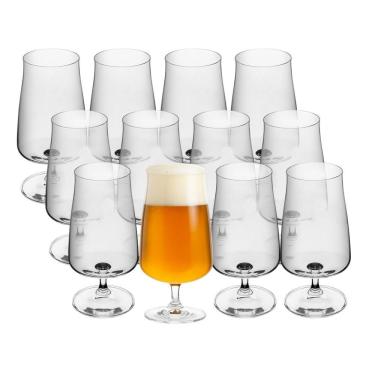 Imagem de Jogo 12 Taça De Cerveja Chopp De Cristal Ecológico 380ml Wolff