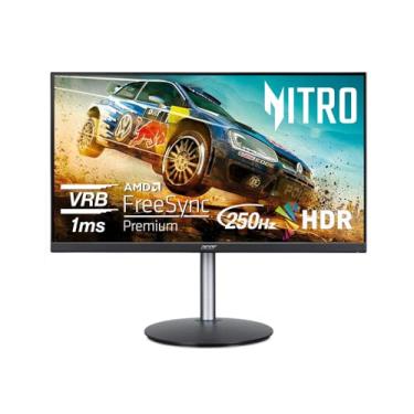 Imagem de Acer Monitor de jogos Nitro 62.2 cm Full HD 1920 x 1080 PC | AMD FreeSync Premium | Atualização de até 250Hz | 1ms (VRB) | ZeroFrame | ErgoStand | 1 x porta de exibição 1.2 e 2 x portas HDMI 2.0 |