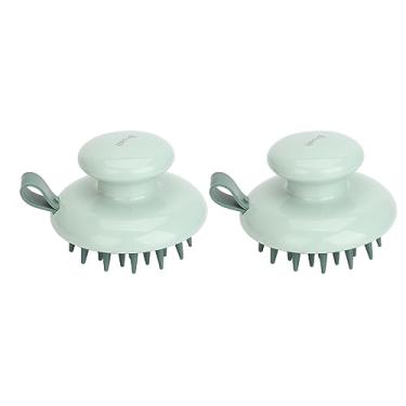 Imagem de Cuofyunl 2 pçs shampoo escova de silicone couro cabeludo massageador shampoo escova purificador de cabelo manual ferramenta de cuidados com o cabelo