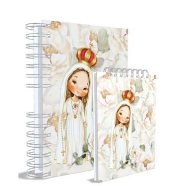 Imagem de Agenda Católica 2026 + Bloco de Anotações, Nossa Senhora das Graçase Fátima, Azul, Capa 17