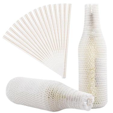 Imagem de Conjunto de 64 sacos de vinho para viagem de papel favo de mel, mangas protetoras de garrafa de vinho reutilizáveis, sacos de viagem de vinho inquebráveis para avião, viagem, transporte, carro