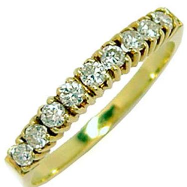 Imagem de Meia aliança de brilhantes em ouro 18k - 2MAB0065