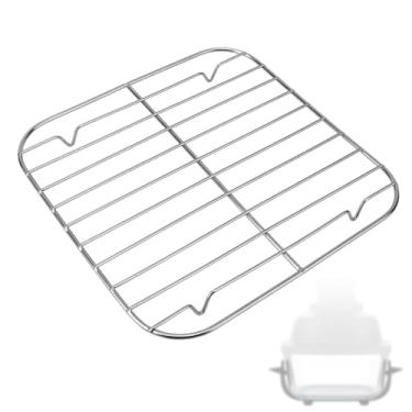 Imagem de Grelha para Fritadeira Ninja Crispi, Acessórios Aço Inoxidável para Fritadeira Compatível com Recipientes de Vidro Ninja Crispi de 2,5QT e 4QT Pode Ser Lavada na Lava-Louças (Prateada)