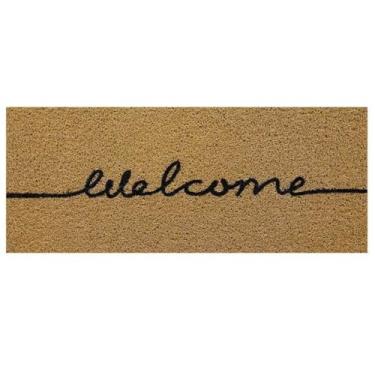 Imagem de Tapete Entrada Porta Casa Apartamento Capacho 40x60 40x75 Home Bem Vindo Diversos Bege Preto Cinza(Welcome 30x70)