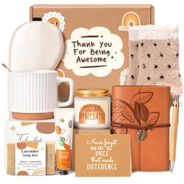 Imagem de Presentes de agradecimento de funcionários, cesta de presente de agradecimento, caixa de ideias de Natal para mulheres, colegas de trabalho, professor, enfermeira, amigas, mãe, sua secretária