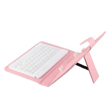Imagem de Estink Teclado Bluetooth Teclado Sem Fio Portátil Capa de Com Suporte Magnético Removível para Celulares IOS de 4,5 a 6,8 Polegadas (Rosa)
