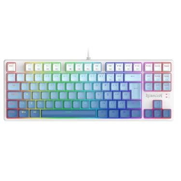 Imagem de TECLADO GAMER REDRAGON DAKSA BRANCO E AZUL RGB COM SWITCH MARROM MODELO K576GB-RGB (PT-BROWN)