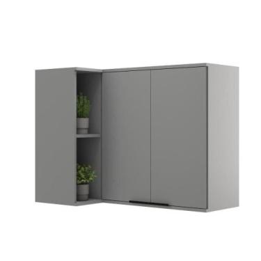 Imagem de Armário Aéreo De Cozinha Miami 2 Portas Com Nicho De Canto Carraro Cin