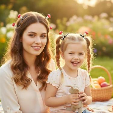 Imagem de Grampos de cabelo verdes engraçados de grama, broto de feijão, grampos de cabelo de broto de feijão, prendedor de grama prendedor de grama com folha verde, planta antena, grampos de cabelo para