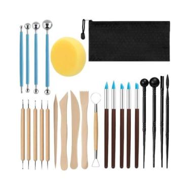 Imagem de Conjunto De Ferramentas Para Escultura Em Argila Cerâmica 25/40 Peças 