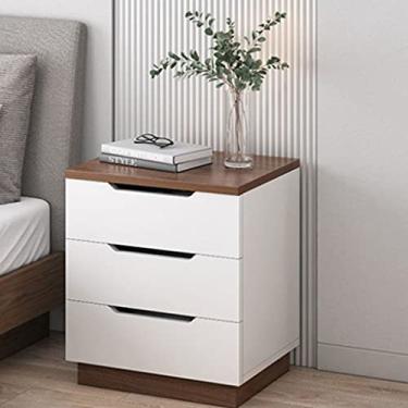 Imagem de Mesas de cabeceira mesa de cabeceira simples moderna mesa de cabeceira móveis de madeira cômoda de madeira armário de armazenamento mesa de centro (cor: estilo três) (estilo três)