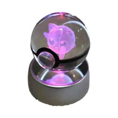 Imagem de Lâmpada De Cristal 3D Pikachu Gengar Mew Mewtwo Base De Figuras Presen