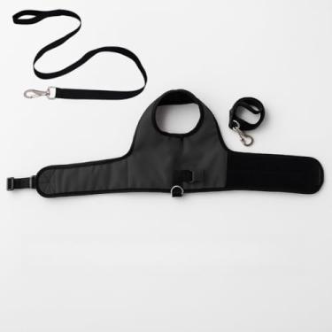 Imagem de Peitoral Anti Puxão para Cães com Guia 1,5m | Peitoral Ajustável Confortável(Vermelho + Guia,P)