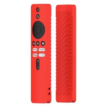 Imagem de Capa de controle remoto de silicone simples clássica para Xiaomi 4K Tv Mi Box 2ª geração controle remoto TV Stick capa macia à prova de choque protetor remoto amigo da pele, vermelho, capa para