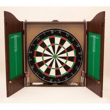 Imagem de Dardos Alvo Sisal Oficial 6 Dardos Gabinete Armário Profis.