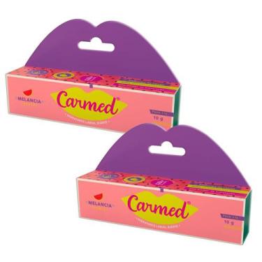 Imagem de Kit 2 Hidratante Labial Carmed Sabor Melancia 10g