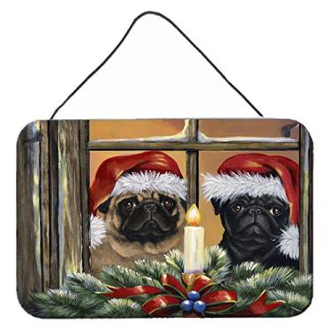 Imagem de Caroline's Treasures PPP3268DS812 Impressão de parede ou porta com antecipação de Natal de pug, 20 x 30 cm, multicolorido