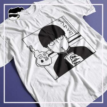 Imagem de Camiseta Mob Psycho Shigeo Unissex Anime, Branco, P