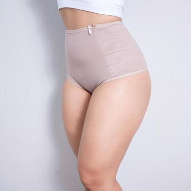 Imagem de KIT 3 Calçolas Cinta Modeladora Material Reforçado Cintura Alta Aperta