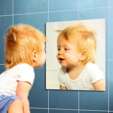 Imagem de Espelho de porta inquebrável de comprimento total, espelho de corpo inteiro para crianças, 1 peça x 30,5 x 30,5 cm, espelhos longos de plexiglass inquebrável para armário de quarto, espelhos de