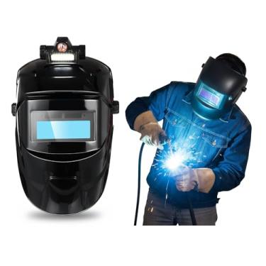 Imagem de Healifty Capacete de soldagem escurecimento automático, máscara de soldagem capô montado na cabeça capacete de soldador lente para soldador elétrico