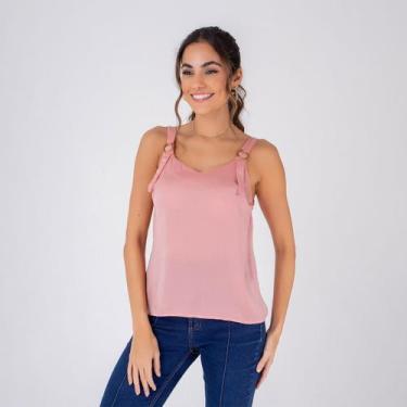 Imagem de Regata susie alça com passante feminino, Rosê, P, 10 unidades