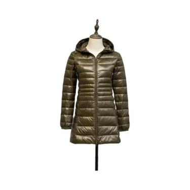 Imagem de Jaqueta De Pluma Longa Com Capuz Para Mulheres Em 12 Cores, Casaco Lev