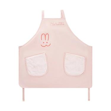 Imagem de Baoblaze de cozinha com bolsos, sem mangas, à água e óleo, para homens e mulheres, ideal para limpeza doméstica, cafeterias confeitaria, Rosa Rosa