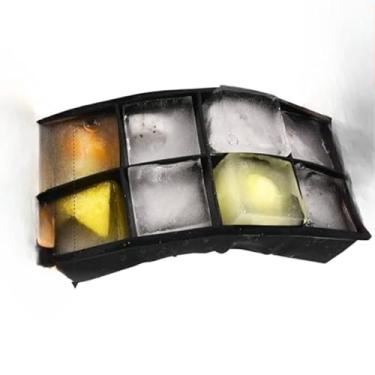 Imagem de Bandeja De Silicone Para Gelo Com Tampa - Molde De Silicone 5x5, Molde Para Cubos De Gelo Para UíSque, Tampa FlexíVel E DuráVel(4,Forma com 8 cubos)