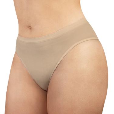 Imagem de Kit com 3 Calcinhas DelRio Biquini Sem Costura F5100 Mousse/Branco/Preto Tam G