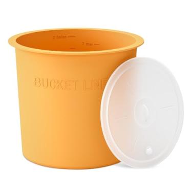 Imagem de Forro de balde de silicone reutilizável de 5 galões com medidas graduadas - à prova de vazamento, argamassa, forro de balde de mistura de concreto - Acessório de proteção de balde resistente