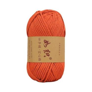 Imagem de Fio De Crochê E Tricô 100g 85M 65% Algodão Linha De Lã Artesanal Para 