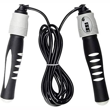 Imagem de Feiyx Corda de pular para malhar, corda de pular pesada com contador de calorias, corda de pular ajustável sem emaranhados para mulheres e homens, corda de pular