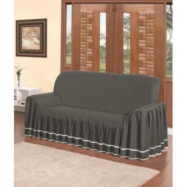 Imagem de Capa de Sofa 3 Lugares Com Babado Protetora De Microfibra - Dalia - Da