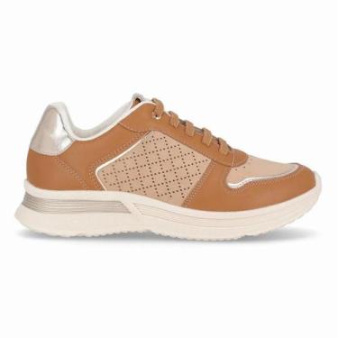 Imagem de Tênis Casual Feminino Piccadilly Energy 935012-1 Camel, 37, Camel