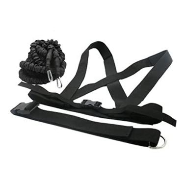 Imagem de 2/3/5 m Equipamento de Fitness Banda de Resistência Dupla Corda de Treinamento Corda Elástica Track Field Running Explosive Force Jumping (Preto 2 m)