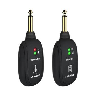 Imagem de Sistema De Guitarra Sem Fio Recarregável LEKATO Transmissor Receptor W