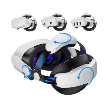 Imagem de Faixa De Cabeça Ajustável Para Meta Quest 3S/Quest 3/Quest 2 Acessório