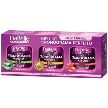 Imagem de Kit Dabelle 3 Máscaras Meu Cronograma Perfeito Hidratação Nutrição Rec