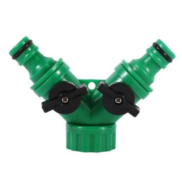 Imagem de Acouto Conector Y de Irrigação de Jardim de 3 Vias Com Válvulas de Corte - Conector de 3/4 "Divisor de Tubo de Mangueira de Jardim - Irrigação por Gotejamento, Jardins de Varanda e de Quintal