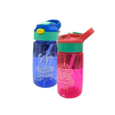 Imagem de Garrafa 450ml canudo plastico pp 17,5cm x 7cm x 7cm - FLASHGOODS