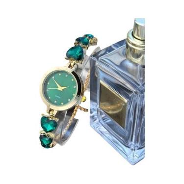 Imagem de Relógio De Quartzo Feminino Com Diamantes, Pulseira Em Formato De Cora